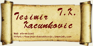 Tešimir Kačunković vizit kartica